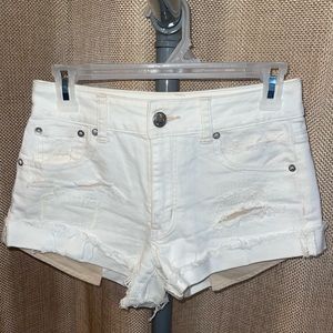 White Jean Shorts